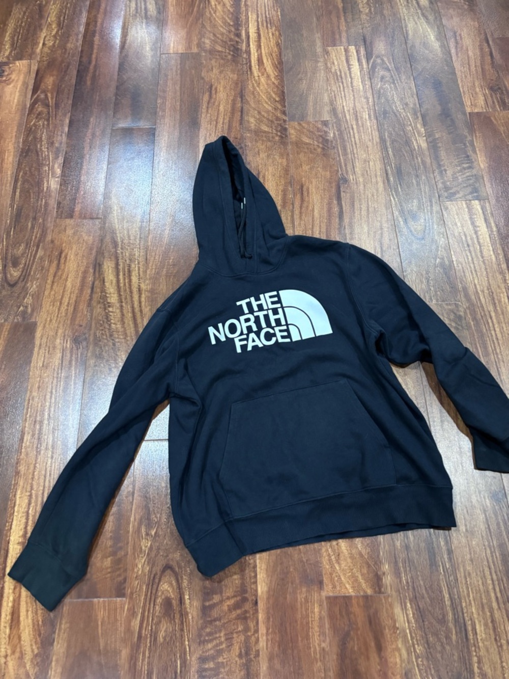 The North Face Black Hoodie with White Logo